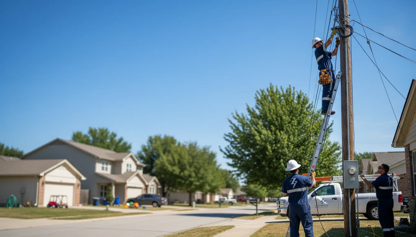 Residential electrician providing installation services in Koeltztown, MO